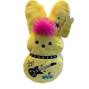 NEW 2026 Yellow Emo Easter Peeps 16 inch Plush Punk Rock Music Bunny Rabbit